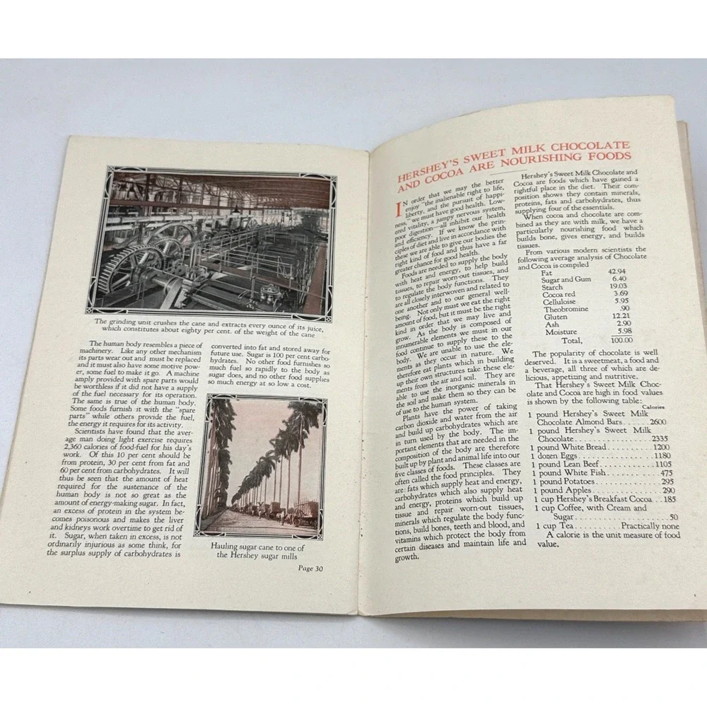 Hershey's The Story of Chocolate and Cocoa Booklet 1926 Vtg Ephemera Americana